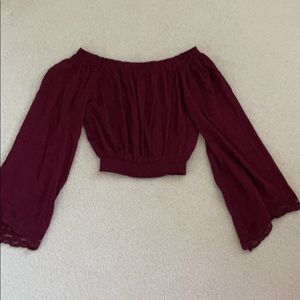 Off the shoulder crop top